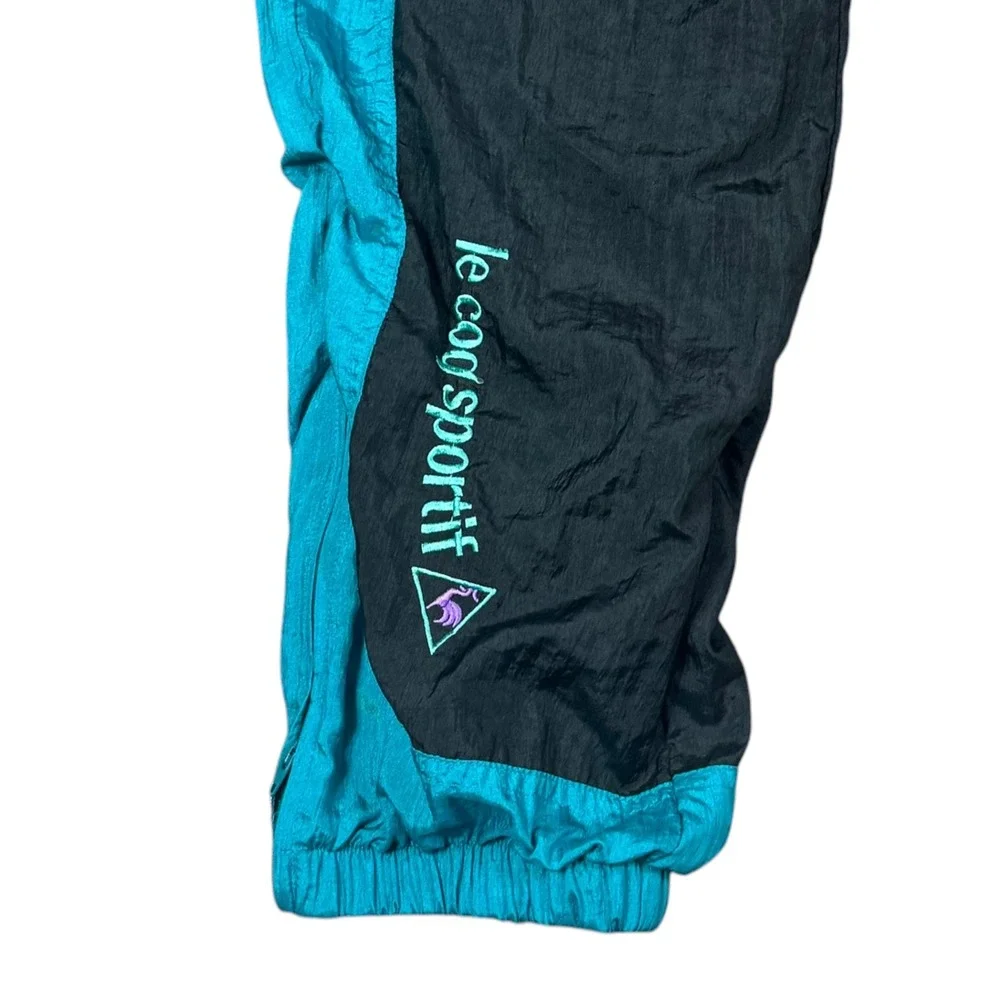 Vintage 90s Le Coq Sportif Multicolor Zip Ankle Track Pants Men's XL